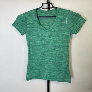 Reebok Athletic Green V Neck Shirt Size Small Women’s
